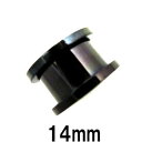 BK ボディピアス ブラックチタン トンネル 【 14mm】★メール便翌日到着300円★