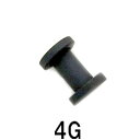 ボディピアス マットブラックチタン トンネル 【 4G】★メール便翌日到着300円★