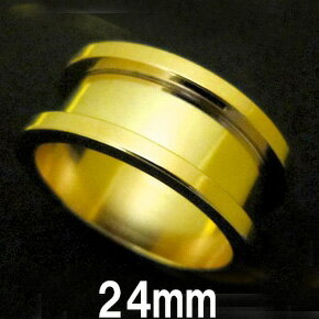 18GP ボディピアス 18金ゴールド トンネル 【 24mm】★メール便翌日到着300円★