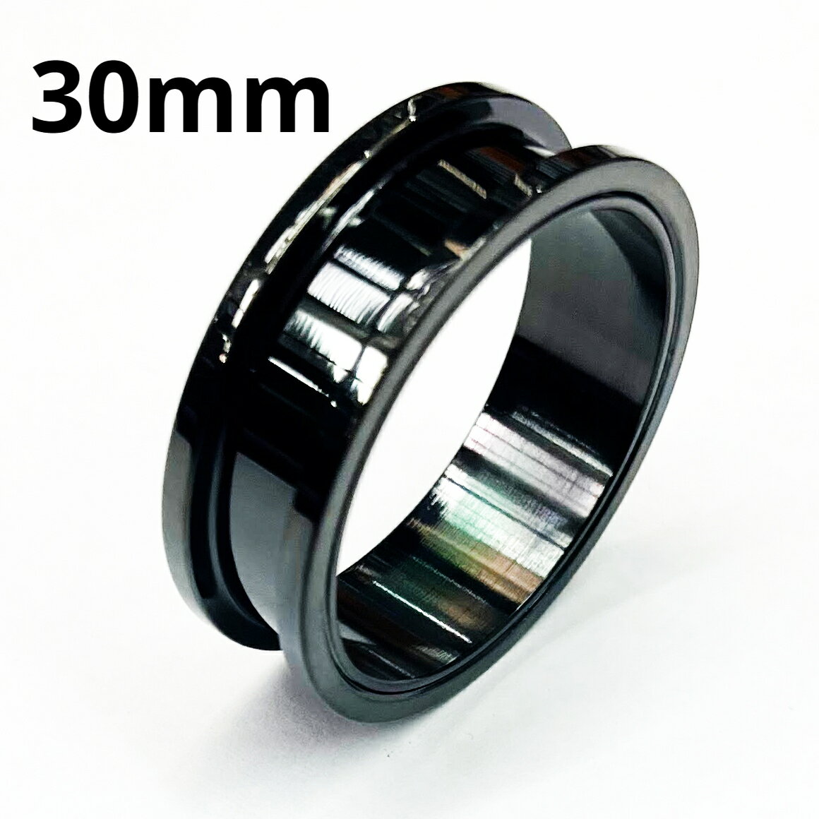 BK ボディピアス ブラックチタン トンネル 【 30mm】★メール便翌日到着300円★