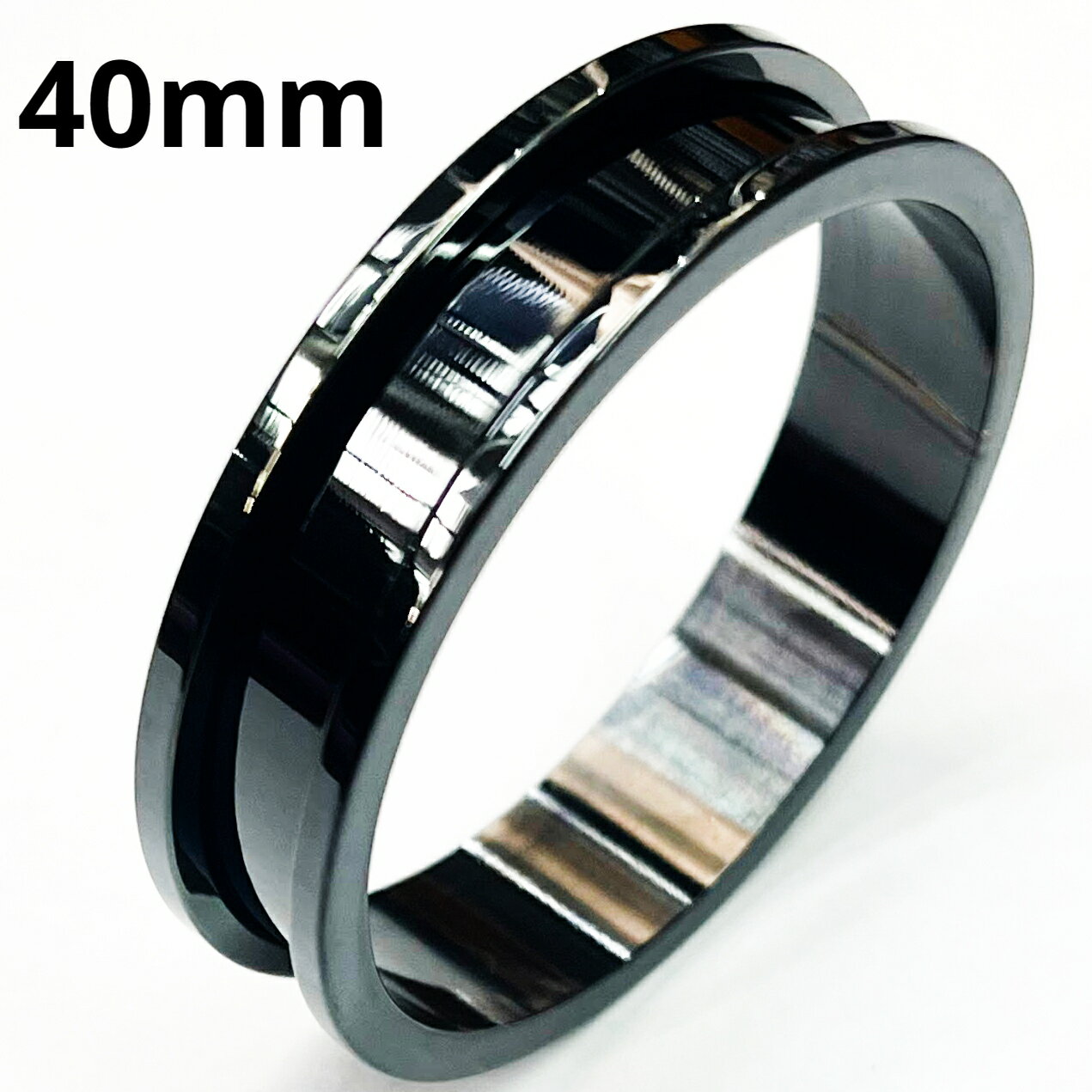 BK ボディピアス ブラックチタン トンネル 【 40mm】★メール便翌日到着300円★