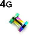 RB ボディピアス レインボーニオビウム トンネル 【 4G】★メール便翌日到着300円★