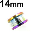 RB ボディピアス レインボーニオビウム トンネル 【 14mm】★メール便翌日到着300円★