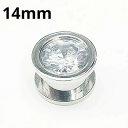 SS ボディピアス サージカルステンレス 1ジェム トンネル 【 14mm】★メール便翌日到着300円★