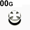 SS ボディピアス サージカルステンレス アイアンクロスシングルフレアイヤーレット 【 00G】★メール便翌日到着300円★