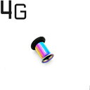 RB ボディピアス レインボーニオビウム シングルフレア イヤーレット 【 4G】★メール便翌日到着300円★