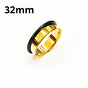 18GP ボディピアス 18金ゴールド シングルフレアイヤーレット 【 32mm】★メール便翌日到着300円★