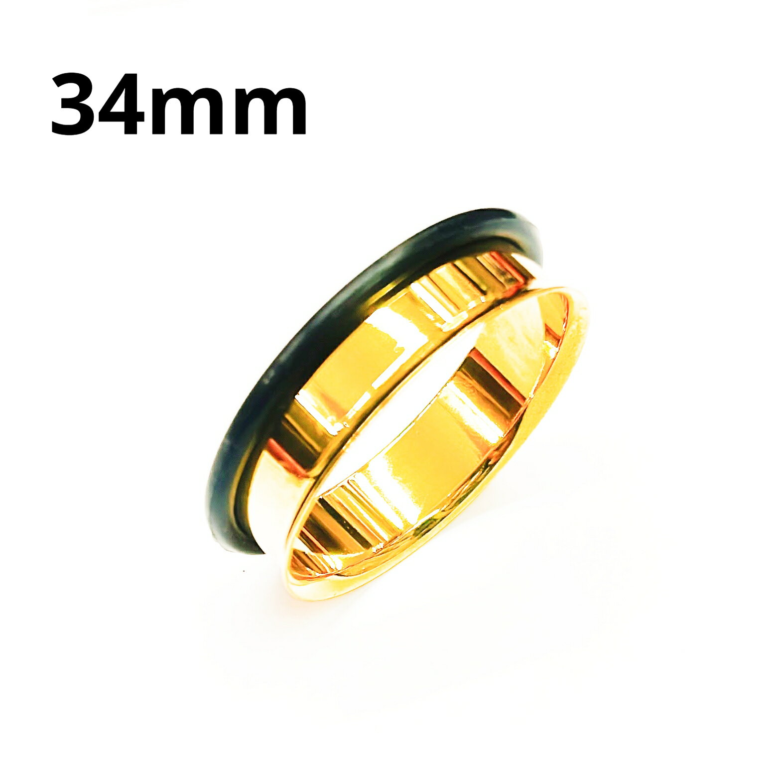 18GP ボディピアス 18金ゴールド シングルフレアイヤーレット 【 34mm】★メール便翌日到着300円★
