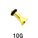 18GP ボディピアス 18金ゴールド シングルフレアイヤーレット 【10G】★メール便翌日到着300円★