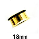 18GP ボディピアス 18金ゴールド シングルフレアイヤーレット 【 18mm】(7,9)mm★メール便翌日到着300円★
