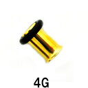 18GP ボディピアス 18金ゴールド シングルフレアイヤーレット 【 4G】★メール便翌日到着300円★