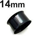 BK ボディピアス ブラックチタン ダブルフレアイヤーレット 【 14mm】 (7,9)mm ★メール便翌日到着300円★