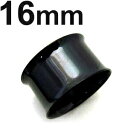 BK ボディピアス ブラックチタン ダブルフレアイヤーレット 【 16mm】 (7,9)mm ★メール便翌日到着300円★