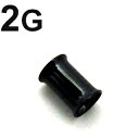 BK ボディピアス ブラックチタン ダブルフレアイヤーレット 【 2G】 ★メール便翌日到着300円★