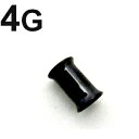 BK ボディピアス ブラックチタン ダブルフレアイヤーレット 【 4G】 ★メール便翌日到着300円★