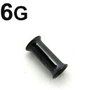 BK ボディピアス ブラックチタン ダブルフレアイヤーレット 【 6G】 ★メール便翌日到着300円★