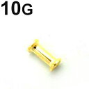 18GP ボディピアス 18金ゴールド ダブルフレアイヤーレット 【 10G】★メール便翌日到着300円★