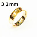 18GP ボディピアス 18金ゴールド ダブルフレアイヤーレット 【 32mm】★メール便翌日到着300円★