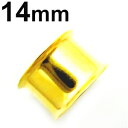 18GP ボディピアス 18金ゴールド ダブルフレアイヤーレット 【 14mm】(7,9)mm★メール便翌日到着300円★