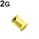 18GP ボディピアス 18金ゴールド ダブルフレアイヤーレット 【 2G】★メール便翌日到着300円★
