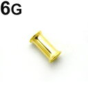 18GP ボディピアス 18金ゴールド ダブルフレアイヤーレット 【 6G】★メール便翌日到着300円★