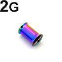 RB ボディピアス レインボーニオビウム ダブルフレア イヤーレット 【 2G】★メール便翌日到着300円★