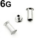 SS ボディピアス サージカルステンレス スクリューイヤーレット 【 6G】★メール便翌日到着300円