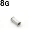 SS ボディピアス サージカルステンレス ダブルフレアイヤーレット 【 8G】★メール便翌日到着300円★