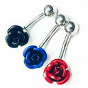SS ボディピアス サージカルステンレス ネイブル【薔薇】 【14G】 へそピアス★メール便翌日到着300円★
