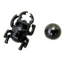 BK ボディピアス ブラックチタン クワガタ付きモチーフバーベル 【16G 14G】6mm★メール便翌日到着300円★