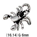 SS ボディピアス サージカルステンレス サソリバーベル 【16G 14G】6mm★メール便翌日到着300円★
