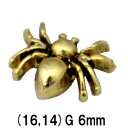 18金ゴールド 蜘蛛モチーフバーベル 【16G 14G】6mm★メール便翌日到着300円★(4)