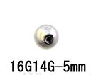 SS ボディピアス サージカルステンレス ピアスキャッチ 【16G、14G】 5mmボール★メール便翌日到着300円★