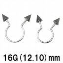 SS ボディピアス サージカルステンレス トライデントピアス 【16G 14G】★メール便翌日到着300円★