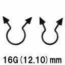 BK ボディピアス ブラックチタン トライデントピアス 【16G 14G】★メール便翌日到着300円★