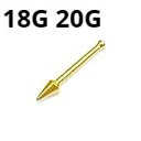 18GP ボディピアス 18金ゴールドノーズスタッド ディスク 【18G 20G】★メール便翌日到着300円★