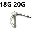 SS ボディピアス サージカルステンレス ノストリルスクリュー スター 【18G 20G】★メール便翌日到着300円★