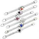 SS ボディピアス サージカルステンレス スターインダス 【16G 14G】★メール便翌日到着300円★