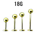 18G】P ボディピアス 18金ゴールド ラブレット【 18G】(6〜12)mm★メール便翌日到着300円★