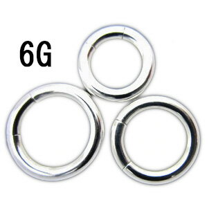 Rakuten - SS　ボディピアス　 サージカルステンレス　 セグメントリング 【6G】（12、14、16）mm★メール便翌日到着300円★