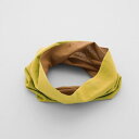 hirali Oo 公式ストアで買える「首の肌着 日除け スヌードOo ワォ【Mustard×Brown】てぬぐい 手ぬぐい キャンプ アウトドア 汗拭き モダン 雑貨 日本製 made in Japan 綿100% 伝統 伝統工芸 おしゃれ UV対策 手ぬぐいスヌード ギフト プレゼント リバーシブル 竹野染工 染色 染め」の画像です。価格は2,090円になります。