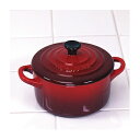 ル・クルーゼ（Le Creuset） ミニ・ココット ストーンウェア レッド （日本正規販売品）