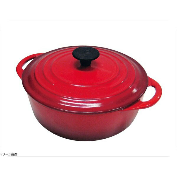 ル クルーゼ (Le Creuset) ココット ビスロンド チェリーレッド 18cm