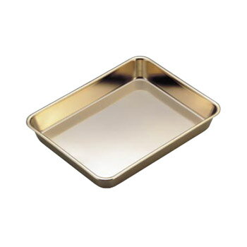 浅型角バット（金メッキ付） 18-8（ステンレス） 6枚取