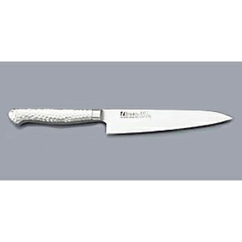 ペティナイフ M1117 18cm ブライトM11PRO●刃渡寸法:18cm●庖丁は両刃、右仕様となります。●抗菌●ブライトM11PRO手研本刃付●刃部:モリブデンバナジウム特殊鋼を用い、切れ味、長切れを重視。●ハンドル部:18-8 ステンレスステンレススチールモナカハンドル。ガラスビーズショット仕上げによる、手触りのソフト化、滑り防止。●刃部とハンドル部の溶接による一体化で、雑菌等の付着防止など、従来の木ハンドルの衛生面での問題を克服しました。※メーカー希望小売価格はメーカーカタログに基づいて掲載しています。(カタログ表示価格は消費税が含まれていません)