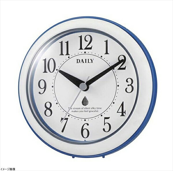 リズム時計 置き ・ 掛け時計 防滴 防塵 アナログ アクアパークDN 青 DAILY ( デイリー ) 4KG711DN04