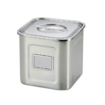 角キッチンポット 名札付 18-8（ステンレス） UK 19.5cm