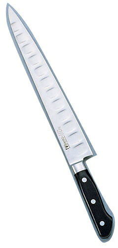メーカー品番M1012サイズ(cm)27全長(mm)400質量(g)200背厚(mm)メーカー品番2.2サイズ(cm)全長(mm)質量(g)※メーカー希望小売価格はメーカーカタログに基づいて掲載しています。(カタログ表示価格は消費税が含まれていません)BRIETO-M10PROシリーズ（ブライト M10 プロシリーズ）プロの理想の切れ味と使い易さを追求した造り。●モリブデンバナジウム鋼をベースとしたブライト特殊鋼を サブゼロ処理により高い硬度と靱性を与え、切れ味を一段と 高めてあります。※庖丁の表示サイズは、マチ付庖丁は刃先からマチまで、 マチなし庖丁は刃渡り寸法となっております。