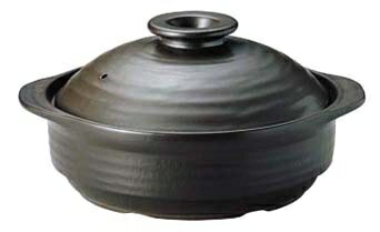 IHサーマテック土鍋 ブラック 8号 ME087 （QDN104）