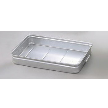 番重(キングボックス) 中 60mm 手付 アルマイト●中●60mm●外寸:470×345●番重の目的は食材や食品の整理と保管、そして運搬です。●アルミは軽くて衛生的。そのうえ熱にも低温にも強いのです。●独自の形状Wロック構造で、ガッチリと...